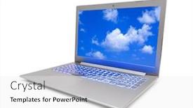  Presentation with notebook - Colorful slides enhanced with sky-my-photo-on-notebook backdrop and a white colored foreground