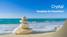  Presentation with sunny sky - Audience pleasing PPT layouts consisting of sky on sunny adriatic coast backdrop and a teal colored foreground