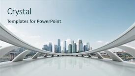  Presentation with cityscape - Amazing PPT layouts having sky on view from abstract backdrop and a sky blue colored foreground