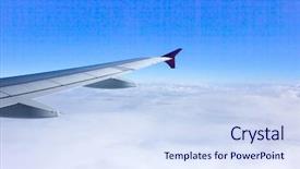  Presentation with paradise - Beautiful PPT theme featuring sky paradise landscape backdrop and a sky blue colored foreground