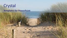  Presentation with access - Beautiful presentation theme featuring sky path - beach access backdrop and a light blue colored foreground