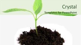  Presentation with water drops - Theme with sky representing regeneration fresh start background and a  colored foreground