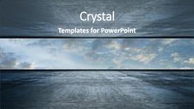  Presentation with sky and rock abstract - Beautiful presentation design featuring sky room rectangle version backdrop and a ocean colored foreground