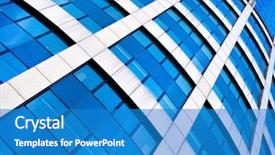  Presentation with crop - Theme with sky scraper - abstract crop of modern office background and a teal colored foreground