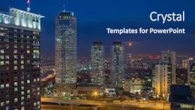  Presentation with istanbul - Audience pleasing slides consisting of sky scraper - business district of istanbul backdrop and a ocean colored foreground