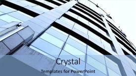  Presentation with modern building - Colorful slides enhanced with sky scraper - modern office building may be backdrop and a light blue colored foreground