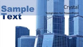  Presentation with isolated paw prints over white - PPT theme with sky scraper - modern skyscrapers isolated over white background and a  colored foreground
