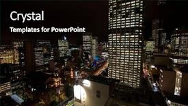  Presentation with sydney - Presentation theme with sky scraper - sydney city in the dark background and a black colored foreground