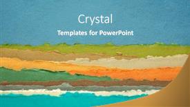  Presentation with cotton fabric - Slide deck with sky-sea-and-hills-abstract background and a teal colored foreground