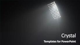  Presentation with stadium - Amazing slide set having sky sports - soccer stadium lights reflectors backdrop and a dark gray colored foreground