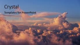  Presentation with storm clouds - Theme consisting of sky suitable for background background and a teal colored foreground