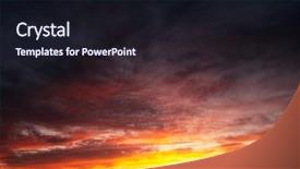  Presentation with storm clouds - Slide set featuring sky suitable for background background and a wine colored foreground