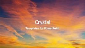  Presentation with storm clouds - Amazing PPT theme having sky suitable for background backdrop and a coral colored foreground