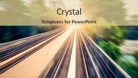  Presentation with kuala lumpur - Slide deck consisting of sky train through the city background and a blonde colored foreground