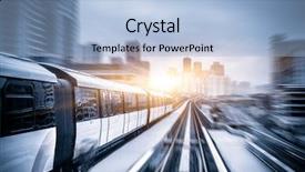  Presentation with kuala lumpur - Amazing slide deck having sky train through the city backdrop and a light blue colored foreground