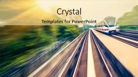  Presentation with kuala lumpur - Presentation theme featuring railway track - sky train through the city background and a blonde colored foreground