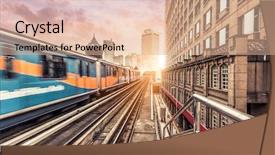  Presentation with kuala lumpur - Presentation consisting of sky train through the city background and a coral colored foreground