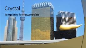  Presentation with brewery - Beautiful presentation featuring sky tree and asahi brewery backdrop and a light blue colored foreground