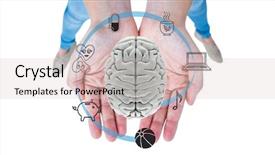  Presentation with music brain - Slide deck featuring sky view the brain background and a lemonade colored foreground