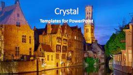  Presentation with sun flares on a blue - Audience pleasing presentation theme consisting of sky water channels of ancient backdrop and a cobalt blue colored foreground