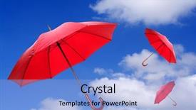  Presentation with windy weather - Amazing theme having sky windy and rainy weather backdrop and a light blue colored foreground