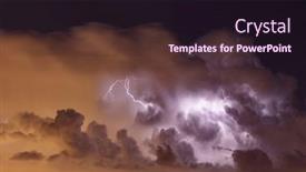  Presentation with lightning - Slides consisting of electrostatic - sky with a lightning background and a wine colored foreground
