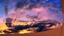  Presentation with climate - Audience pleasing presentation design consisting of sky with golden clouds collage backdrop and a coral colored foreground