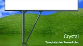  Presentation with green grass under the snow - Cool new slide set with sky with reflection in water backdrop and a  colored foreground