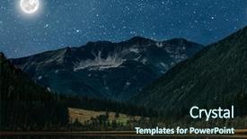  Presentation with moon trees - Slides having sky with stars and moon background and a wine colored foreground