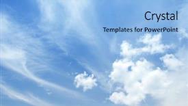  Presentation with wind - Audience pleasing presentation theme consisting of sky with wind blowing backdrop and a light blue colored foreground