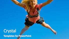  Presentation with elephant - Beautiful slides featuring skydiving girl happy backdrop and a teal colored foreground