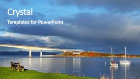  Presentation with scotland - PPT layouts enhanced with scottish highlands - skye bridge scotland europe background and a teal colored foreground