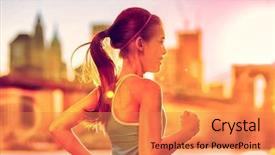  Presentation with brooklyn - Audience pleasing PPT theme consisting of skyline and brooklyn bridge backdrop and a coral colored foreground