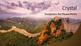  Presentation with skyline - Audience pleasing slides consisting of skyline and great wall backdrop and a lemonade colored foreground