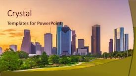  Presentation with houston - Cool new PPT theme with houston texas usa skyline backdrop and a lemonade colored foreground