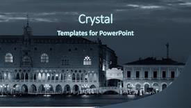  Presentation with venice - Slide deck consisting of skyline at night with doge background and a  colored foreground