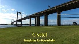  Presentation with bridge - Presentation having skyline billboard - new little belt bridge background and a tawny brown colored foreground