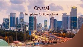  Presentation with washington dc city skyline - Audience pleasing slide set consisting of skyline city and ayalon freeway backdrop and a lemonade colored foreground