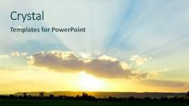  Presentation with colorful sunrise borobudur temple - Beautiful slide deck featuring skyline dawn - bright colorful sunrise with beautiful backdrop and a  colored foreground