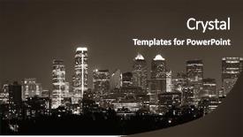  Presentation with www in canada - Audience pleasing slides consisting of skyline in alberta at night backdrop and a tawny brown colored foreground