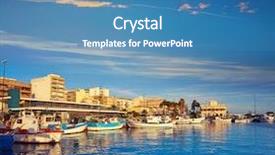  Presentation with vizag port - Colorful slides enhanced with skyline in alicante of spain backdrop and a teal colored foreground