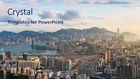  Presentation with ngo - PPT theme enhanced with skyline kowloon from fei ngo background and a lemonade colored foreground