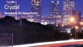  Presentation with alabama - Presentation theme consisting of skyline of birmingham alabama background and a ocean colored foreground