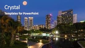  Presentation with kuala lumpur malaysia skyline - PPT layouts having skyline of central business district background and a  colored foreground