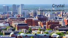  Presentation with alabama - Cool new PPT theme with skyline of downtown birmingham alabama backdrop and a light blue colored foreground