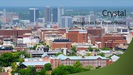  Presentation with alabama - Presentation theme enhanced with skyline of downtown birmingham alabama background and a light blue colored foreground