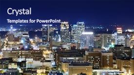  Presentation with alabama - Slide deck having skyline of downtown birmingham alabama background and a navy blue colored foreground