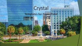  Presentation with skyline - Colorful slide deck enhanced with skyline of downtown columbia south backdrop and a light blue colored foreground