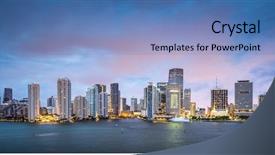  Presentation with miami beach - Colorful slide deck enhanced with present beautiful present for party backdrop and a coral colored foreground