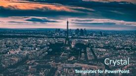  Presentation with eiffel tower - Amazing slides having skyline-of-paris-with-eiffel backdrop and a ocean colored foreground